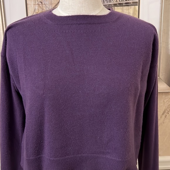 Marni Purple Crewneck Cropped Sweater size 40 - Picture 2 of 13